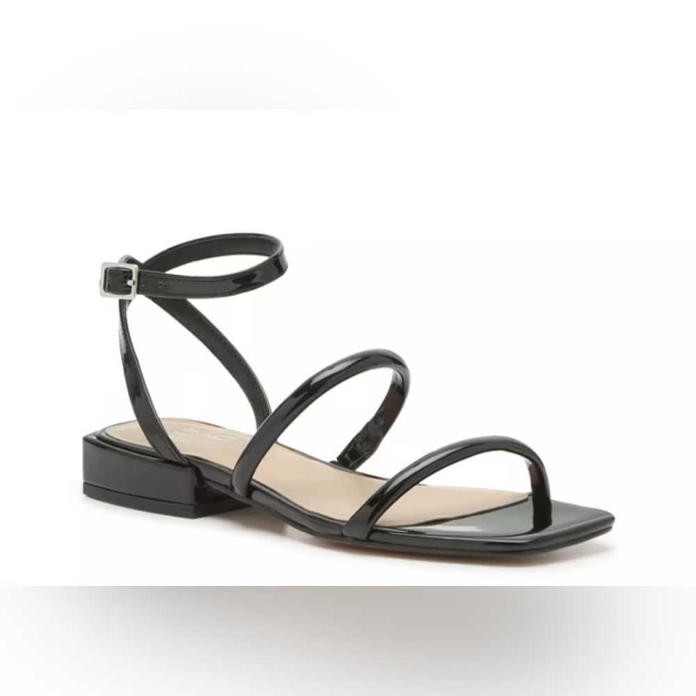 Brand new NO BOX Mix No. 6 Black Patent Strappy Seana Sandals – Size 8.5